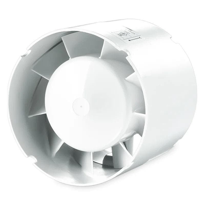 125 VKO1L - potrubny domový ventilátor plastový typ VKO, priemer 125 mm, 185 m3/h, 230V s guľ. ložiskom (1902025)