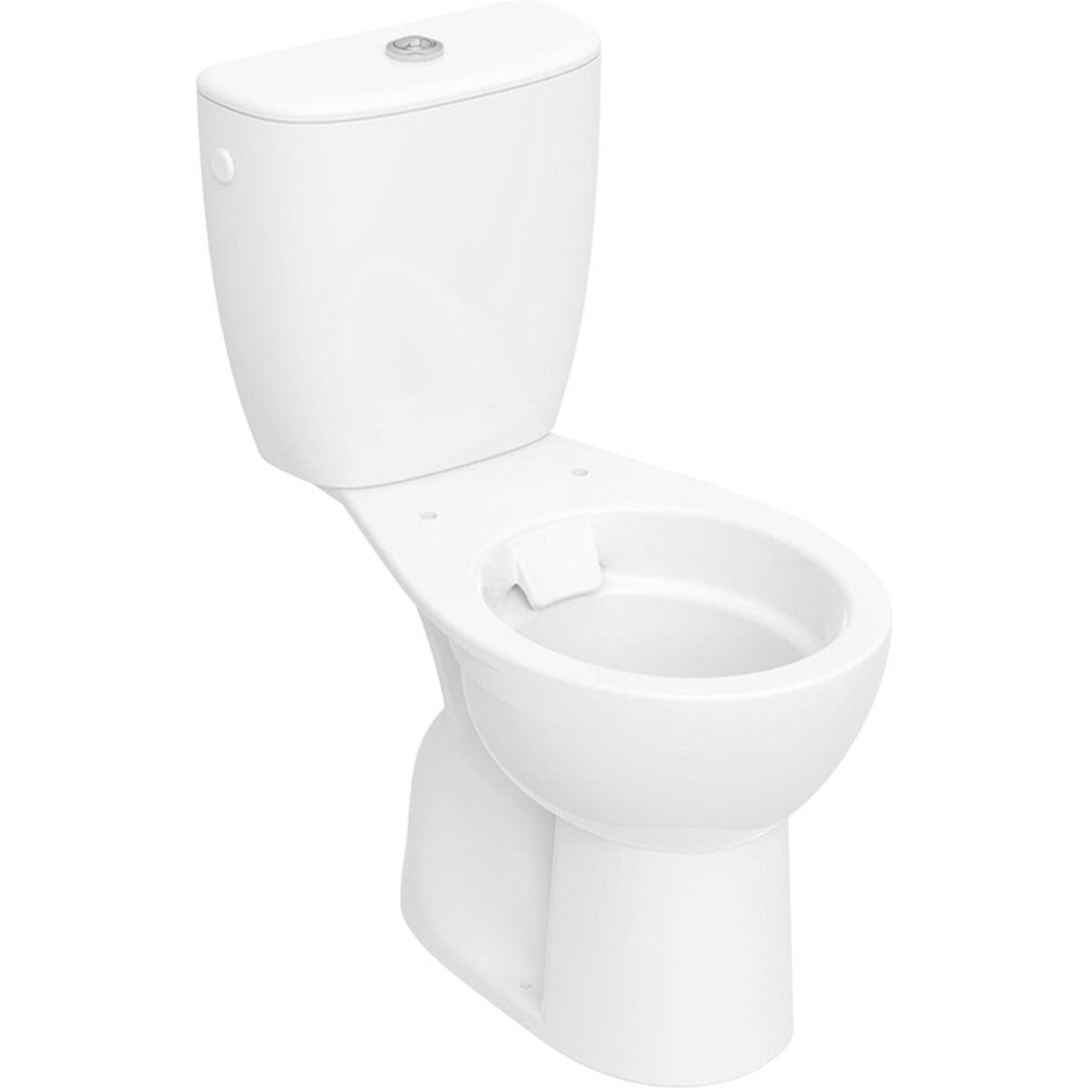 WC kombi Rimfree KOLO Rekord s nádržkou oblého tvaru,zvislý odpad, 6/3, prípojka vody zboku