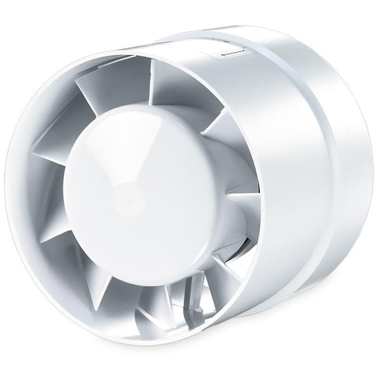 125 VKO - potrubný domový ventilátor plastový typ VKO, priemer 125 mm, 185 m3/h, 230V (1902021)