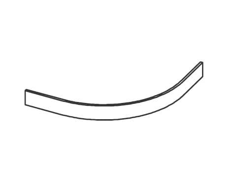 SVLMP 800R Čelný panel 800x800 mm pre oblé sprchové vaničky z liateho mramoru SVLM800R550 (včítane nožičiek)