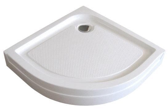 Sprchová vanička oblá 900x900 mm, ECONOMY SAMTEK SKEV618-90, výška 135 mm, R550, akrylát, sifón