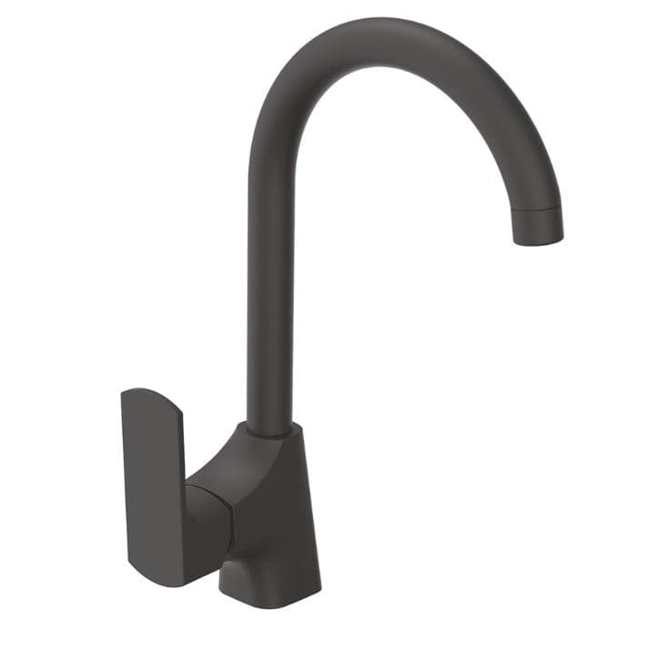 EH.3508.A_B NESEA BLACK drezová batéria jednopáková rúrkové výtokové ramienko priemer 18 mm, čierna matná