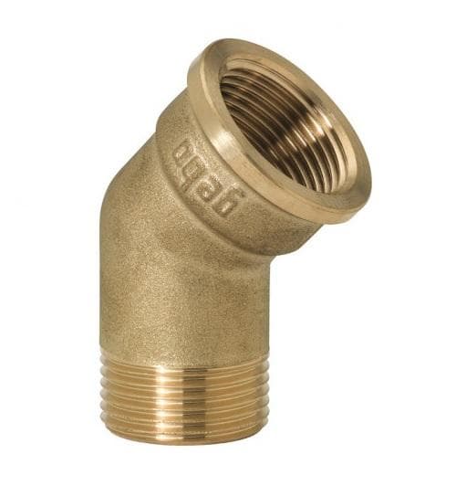 Koleno (121) M/F 45° DN15 - 1/2", K-504/45, mosadz
