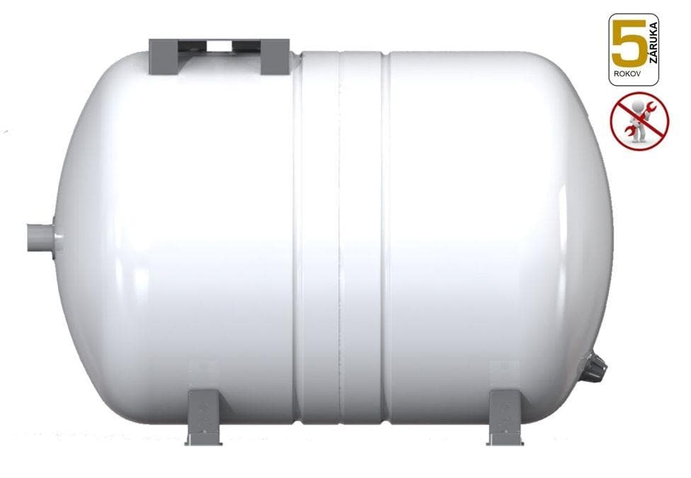 Aquafill expanzomat pre pitnú vodu aj TUV biely 1", 10 bar, kapacita: 60l, hygienická, butyl, UD0613FUS4, horizontálna tlaková nádoba AQUAVAREM