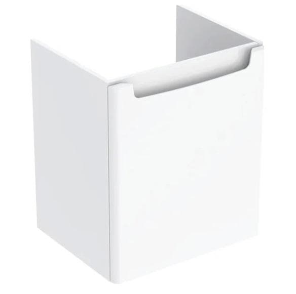 Skrinka pod umývadlo 55 a 60 cm hranatý dizajn KOLO REKORD, 1 dvierka, závesná 51,5x59x41 cm, biela/lakované s vysokým leskom
