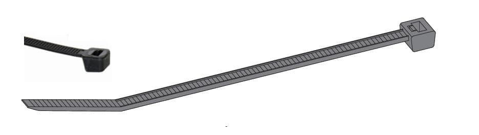 SŤAHOVACIA PÁSKA ZIP 3,6x200mm ČIERNA (bal100ks)