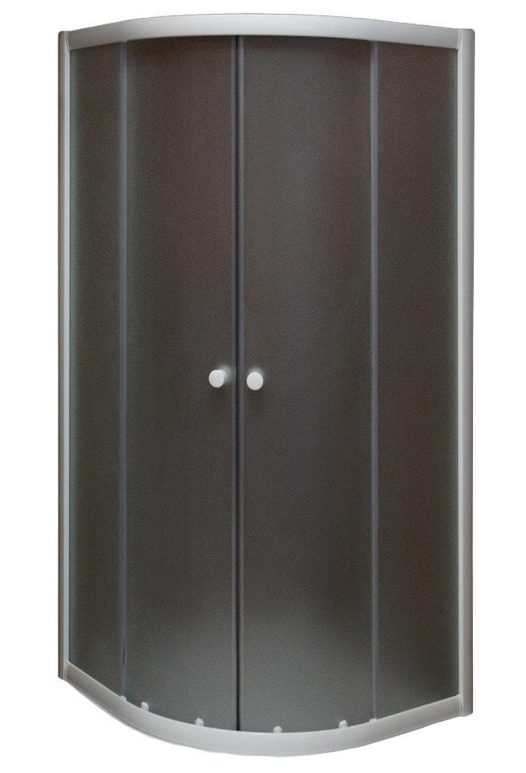 Sprchový kút oblý ECONOMY 800x800x1950 mm, biely SKE-K618BBK80,R550, 4 mm, sklo FROSTET