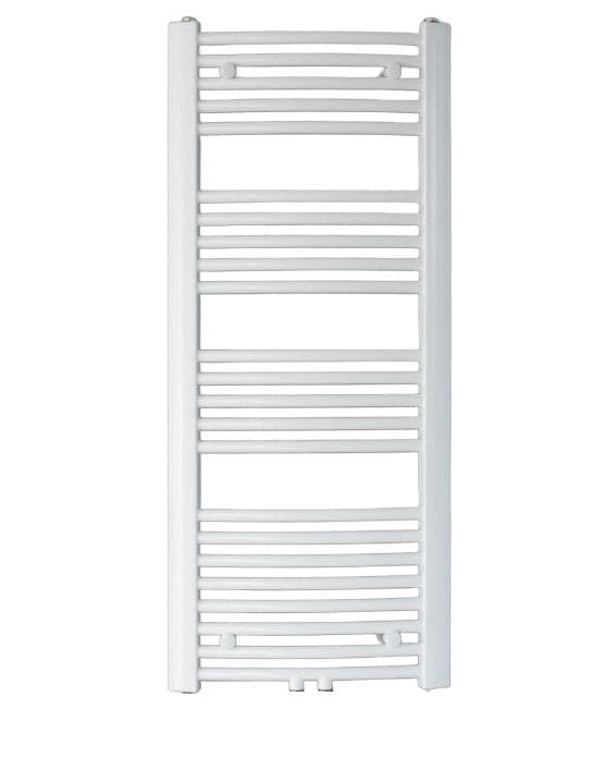 BXE600-1180 kúpeľňový radiátor oblý biely, šírka 600 mm, výška 1180 mm, stredové pripojenie
